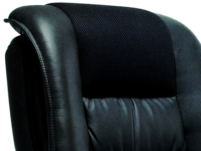 FAUTEUIL PRESIDENT CUIR 915 NOIR PIETEMENT EN BOIS 110*80*68