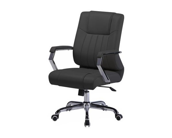 FAUTEUIL DOSSIER BAS PU T-102 NOIR