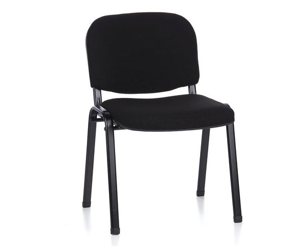 CHAISE VISITEUR TISSU M9-1 NOIRE SANS ACCOUDOIR