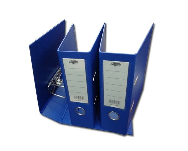 CLASSEUR LEV PVC A5 80mm DEMI DOS BLEU 82235