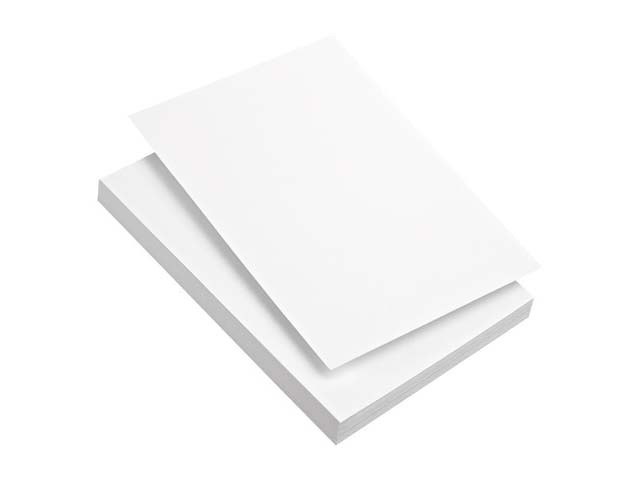 FICHES BRISTOL 210 X297 UNI A4 COULEUR BLANCHE