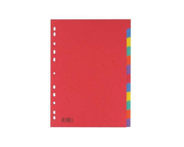 INTERCALAIRE A4 12 POSITIONS CARTONNEE 100169 AN-1702