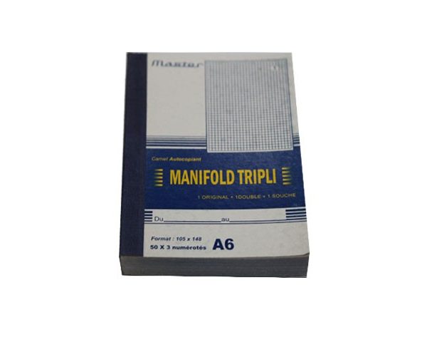 MANIFOLD TRIPLI A6 MASTER AUTOCOPIANT 105X148