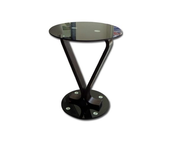 TABLE DE COIN REF 3015 48*48*3 NOIRE/MARRON