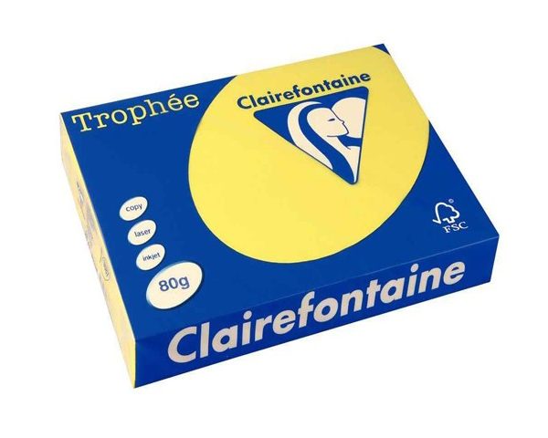 PAPIER A3 CLAIREFONTAINE COULEUR JAUNE
