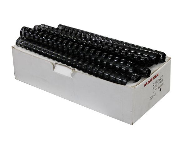 SPIRALE PLAST. 25MM BTE/50 NOIR BU-9109 capacité 260 feuilles