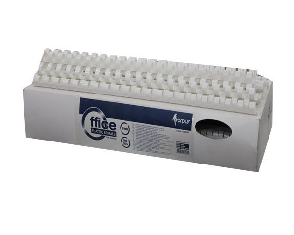 SPIRALE PLAST. 10MM BLANC FO95101 BTE 100 pcs