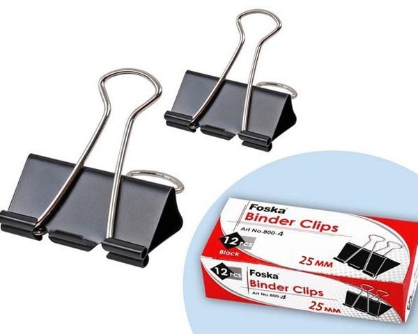 PINCE DESSIN DOUBLE CLIP 25 MM Pqt 12 800-4