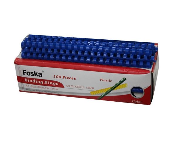 SPIRALE PLAST. 12MM BTE/100 BLEU CB512