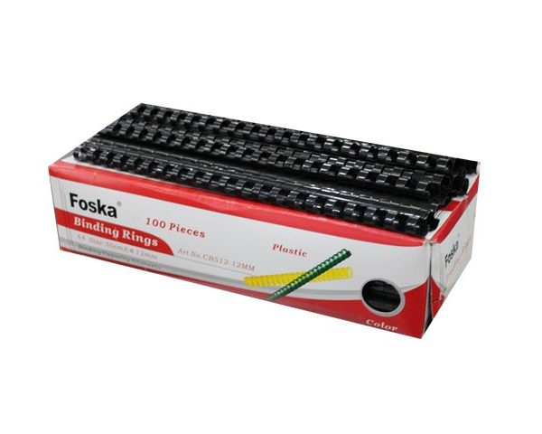 SPIRALE PLAST. 12MM BTE/100 NOIR CB512