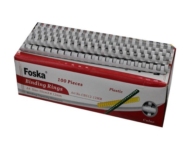 SPIRALE PLAST. 12MM BTE/100 BLANC CB512