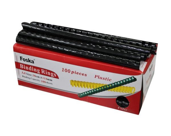 SPIRALE PLAST. 14MM BTE/100 NOIR CB514