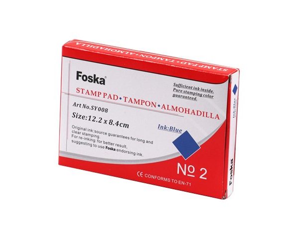 TAMPON ENCRE BLEU FOSKA SY008