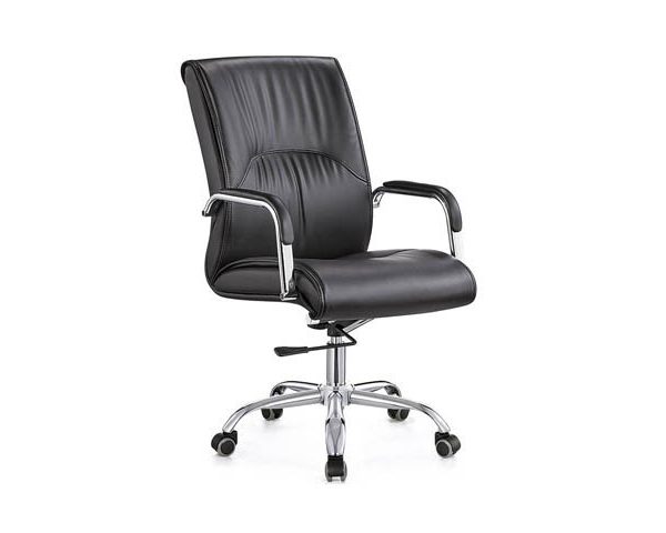 FAUTEUIL DOSSIER BAS PU 805B NOIR