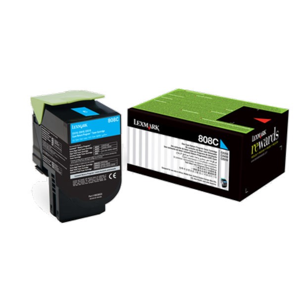 TONER LEXMARK 808 POUR CX410DE 80C80 CO CYAN déstockage