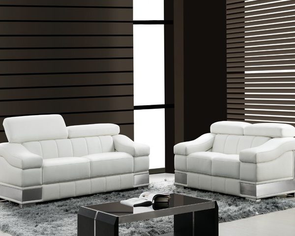 SALON CUIR 7 PLACES S-415 COULEUR A90 NOIR