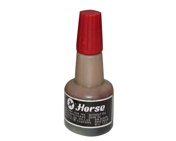 ENCRE TAMPON ROUGE HORSE