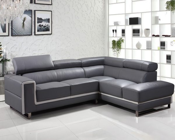 SALON CUIR 5 PLACES ANGLE LD-738 COULEUR MARRON B35/BEIGE 511