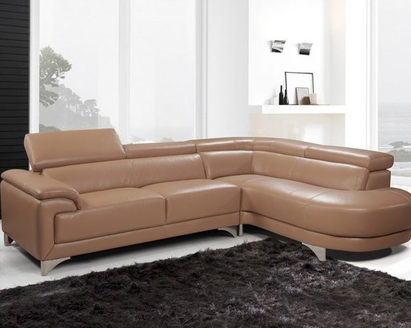 SALON CUIR 5 PLACES ANGLE LD-836 COULEUR NOIRE B08