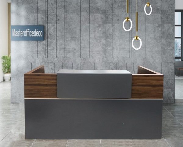 COMPTOIR DE RECEPTION RECEPTION-C 1600*800*1100 BROWN 17+GREY