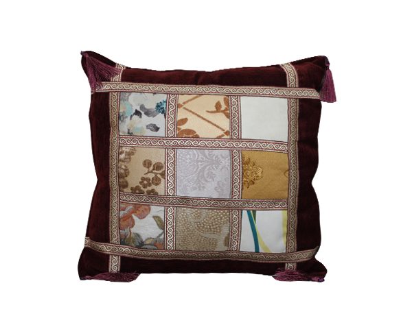 COUSSIN 45X45 ROUGE BORDEAUX DESTOCKAGE