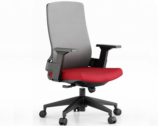 CHAISE SECRETAIRE D1-399BB ROUGE/GRIS