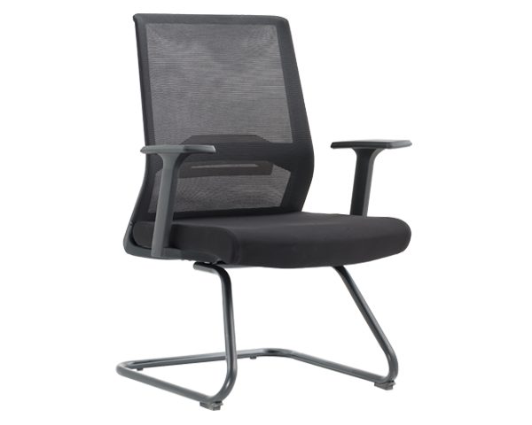 CHAISE VISITEUR A MAILLE D1-518CB GRISE 55*66*100