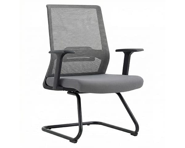 CHAISE VISITEUR A MAILLE D1-518CB GRISE 55*66*100