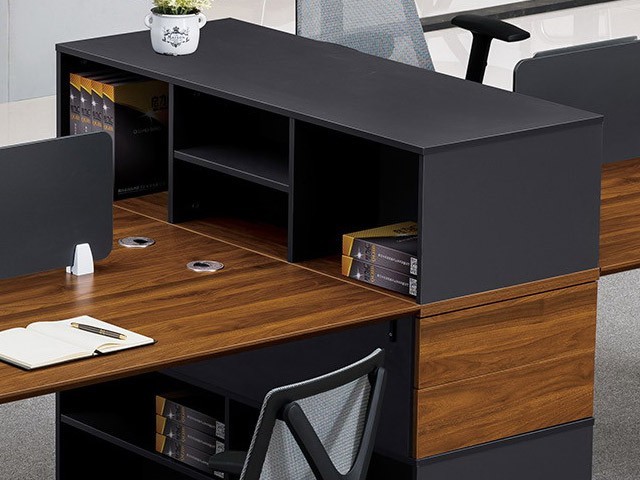 STATION DE TRAVAIL 6 PLACES AS048-2880 4560*1200*1100 BROWN 17+GREY