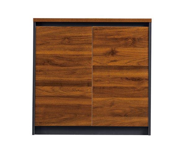 MEUBLE DE RGMT BAS 2P BOIS AF0808A 800*400*800 BROWN 17+GREY