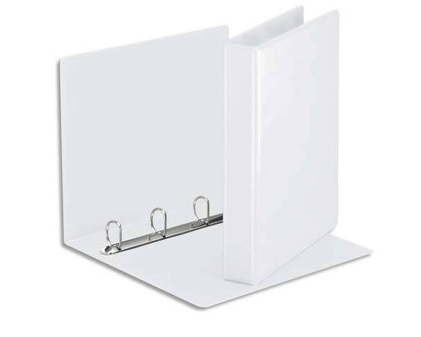 CLASSEUR LEV PVC A4 4 ANNEAUX BLANC D50 49704