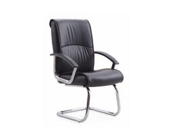 FAUTEUIL VISITEUR PU 111V NOIR