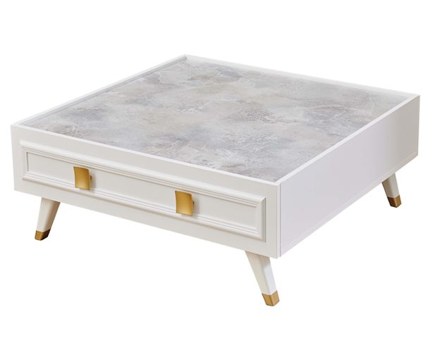 TABLE BASSE VERNON COULEUR BLANC GM 1075X1040X77