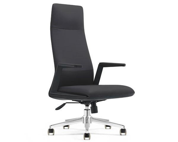 FAUTEUIL DOSSIER HAUT PU LY001A NOIR C4 90*59*59