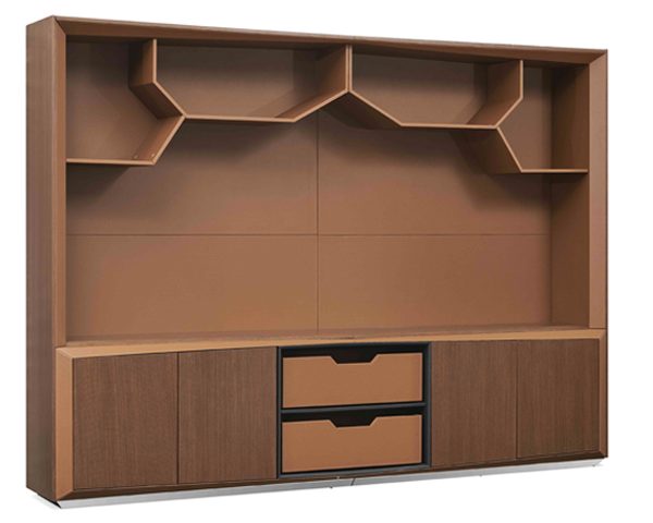 MEUBLE DE RGMT HAUT 4P+TIRR H-02-B 3230*491*2190 MARRON