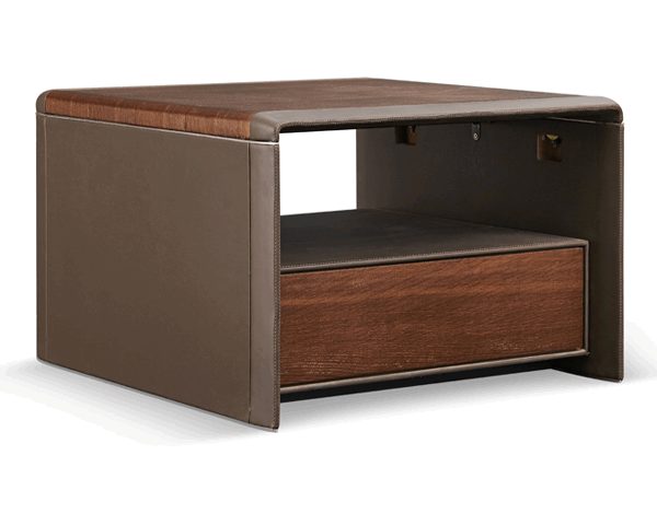 TABLE COIN DE BUREAU H-03-T2 700*700*420 COULEUR MARRON