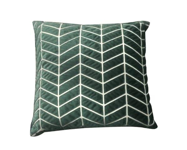 COUSSIN 46*46 VERT BLANC DESTOCKAGE