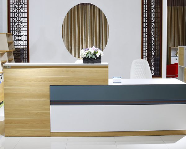 COMPTOIR DE RECEPTION LM203.Z3200A 3200x700x1050 COULEUR NEW WALNUT