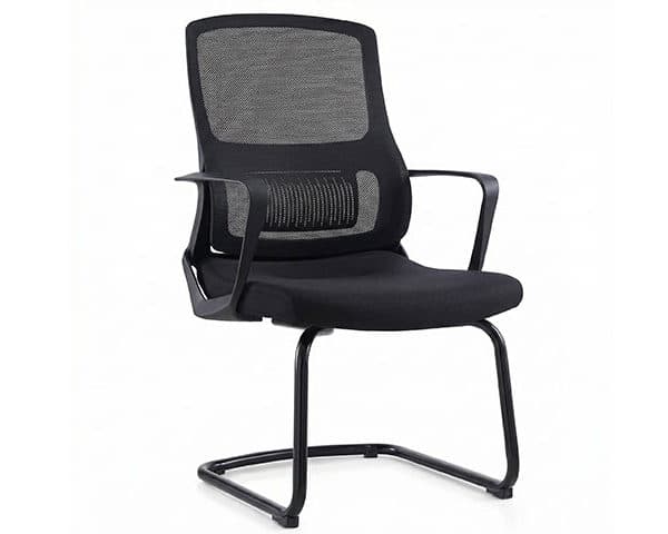 CHAISE VISITEUR A MAILLE LAZIO-CB NOIRE 62*60*104