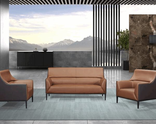 SALON DE BUREAU 5 PLACES REF 3207 MARRON 631390 205*93*80
