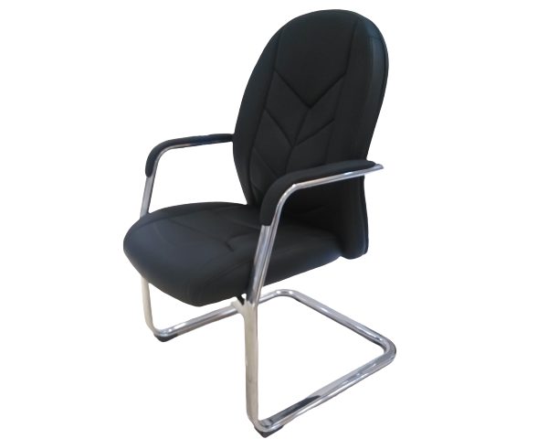 FAUTEUIL VISITEUR 8855C EN PU NOIRE 69*65*96