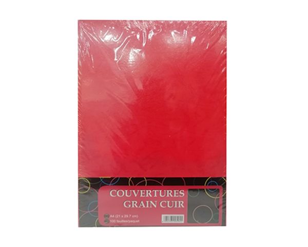 COUVERTURE MALMERO GRAIN CUIR ROUGE