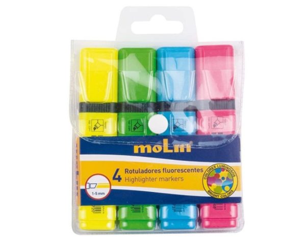 SURLIGNEUR MEDIUM FLUO PQT DE 4 COULEURS RTF240-04W