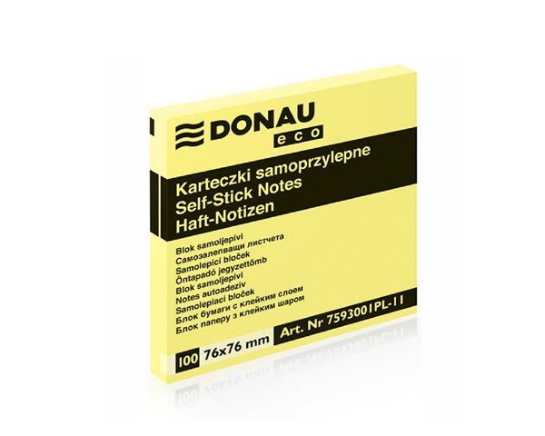 POST IT 76X76 100 feuilles JAUNE PASTEL 7593001PL-11