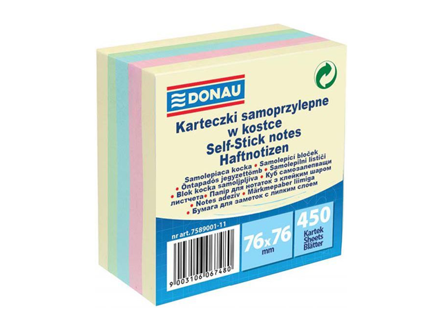 POST IT CUBE 76X76 COULEUR ASS NEON 450 Feuilles 7589001-11