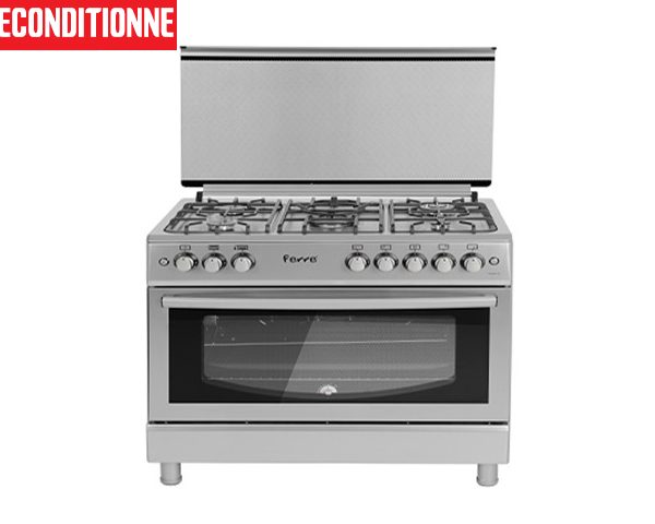 CUISINIERE 5 FEUX FERRE 90X60 F9P50G2 INOX RECOND