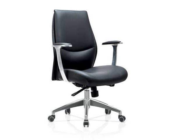 FAUTEUIL DOSSIER BAS PU 8845S MARRON 85*35*61