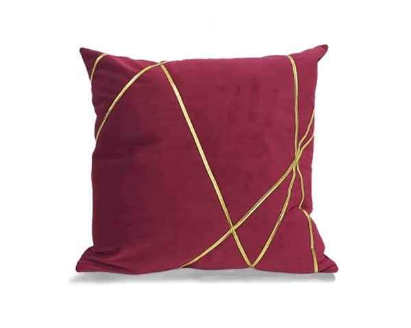 COUSSIN 46X46 REF C4606 ROUGE BORDEAUX DOREE
