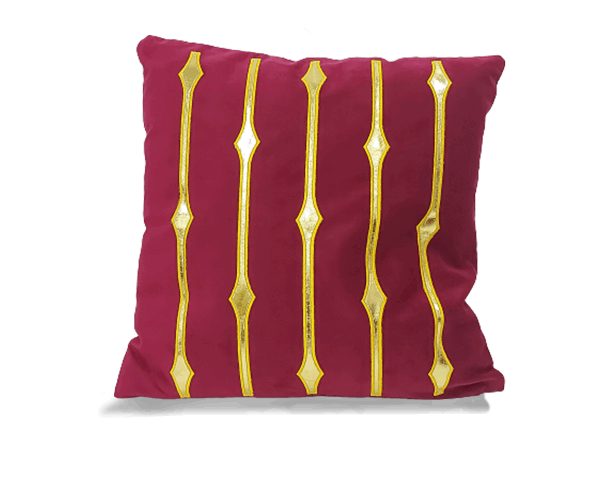 COUSSIN 46X46 REF C4607 ROUGE BORDEAUX DOREE