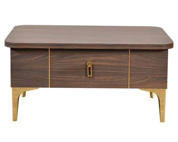 TABLE BASSE FENTON 995X685X96MM COULEUR MARRON BEIGE